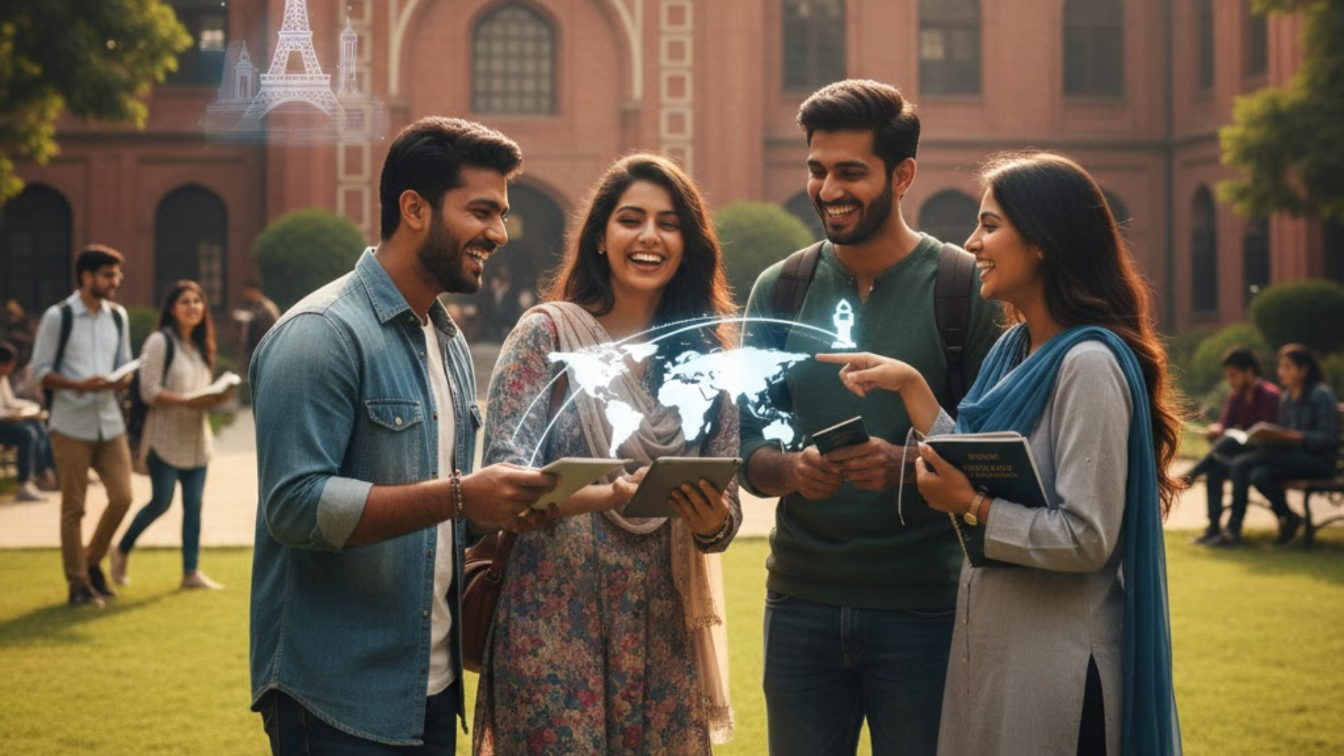 Custom hero - Pakistani students celebrating study abroad success